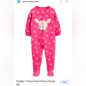 Carter’s Heart Fleece Footie PJ’s!